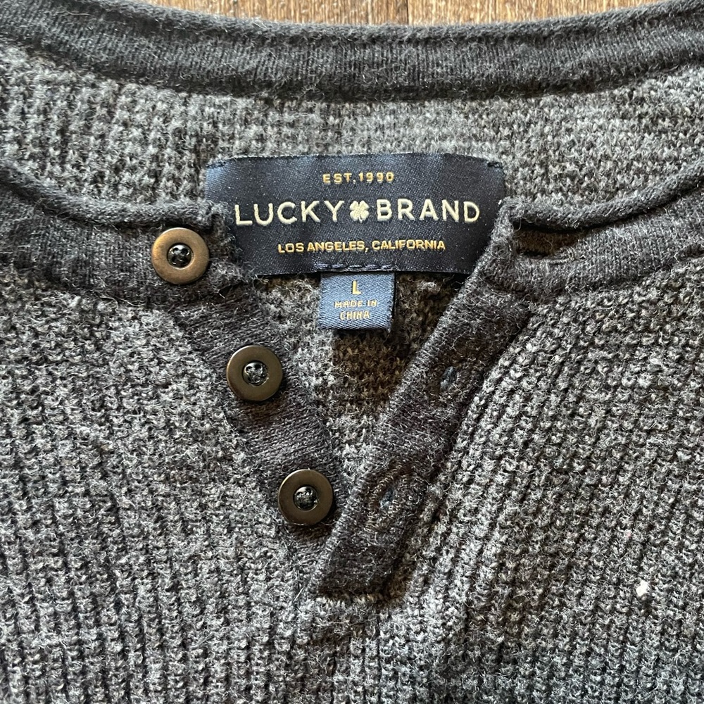 Lucky Brand Dark Grey Shirt - Picture 2 of 2